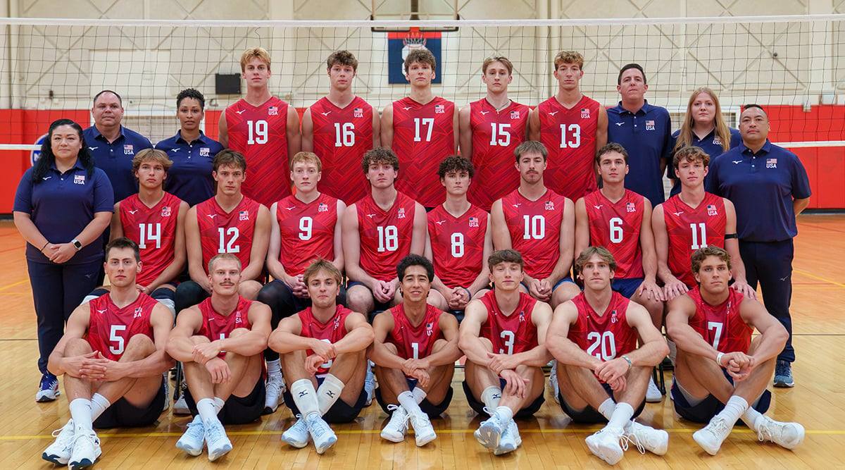 U.S. Men’s U23 National Team travel squad. Owen Douphner, No. 5, front row, far left.